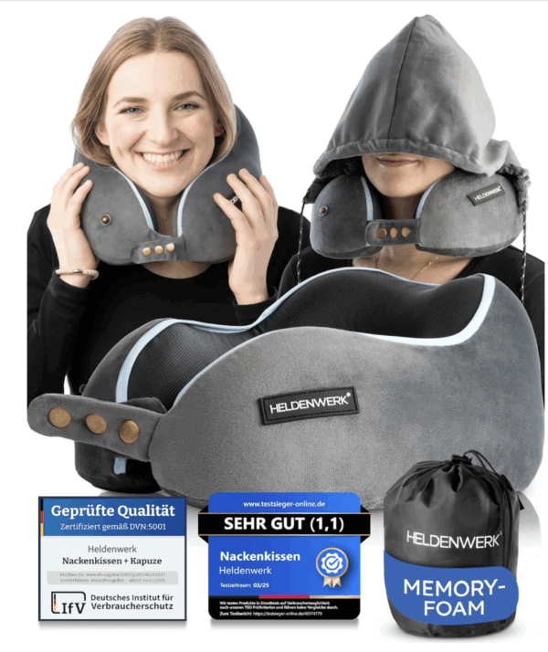 Heldenwerk - Nackenkissen mit Kapuze