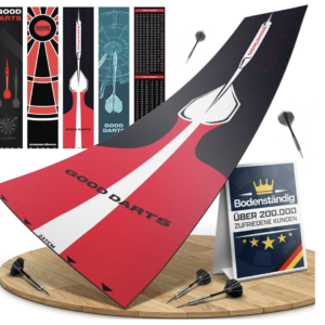 Bodenständig - Wurfmatte für Darts