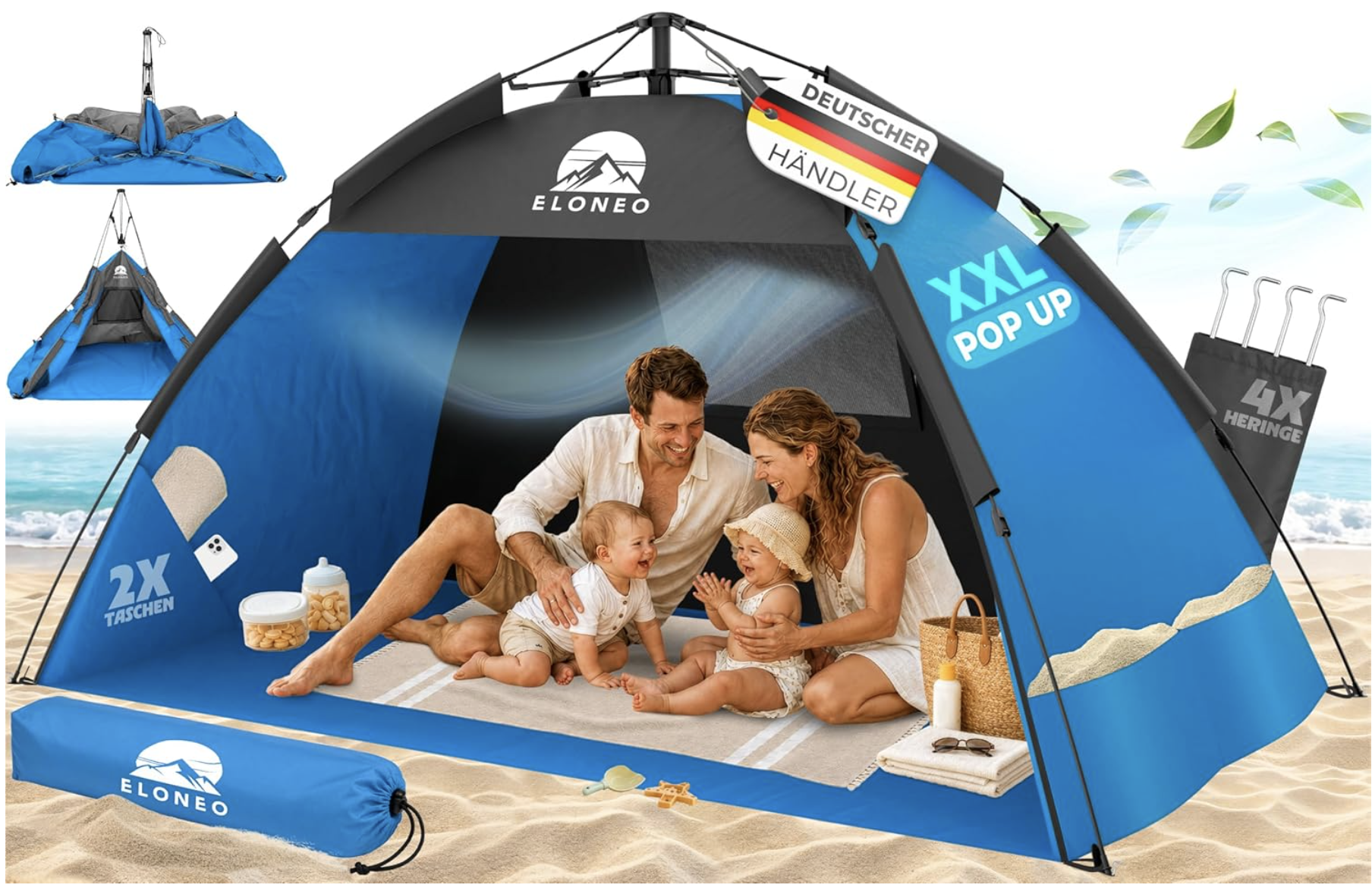 ELONEO - Pop-Up Strandmuschel