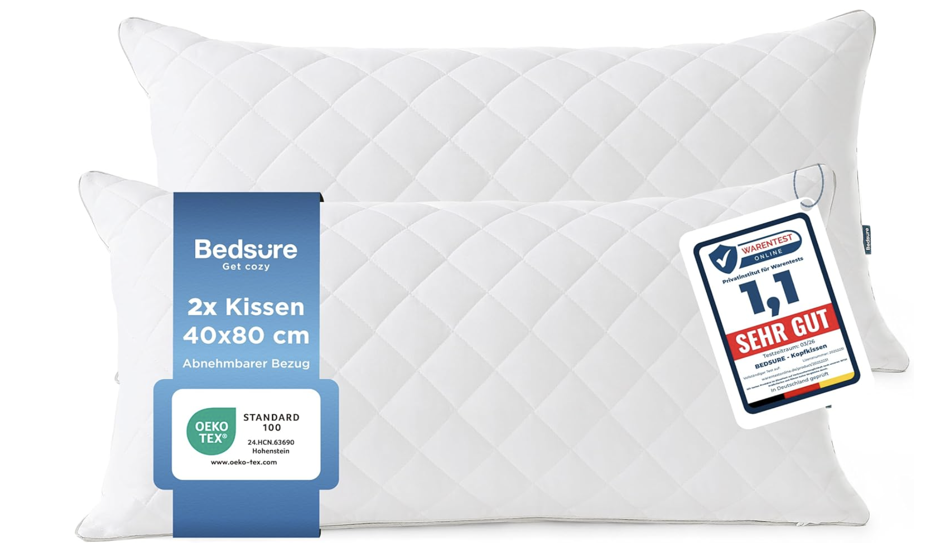 BEDSURE - anpassbares Kopfkissen