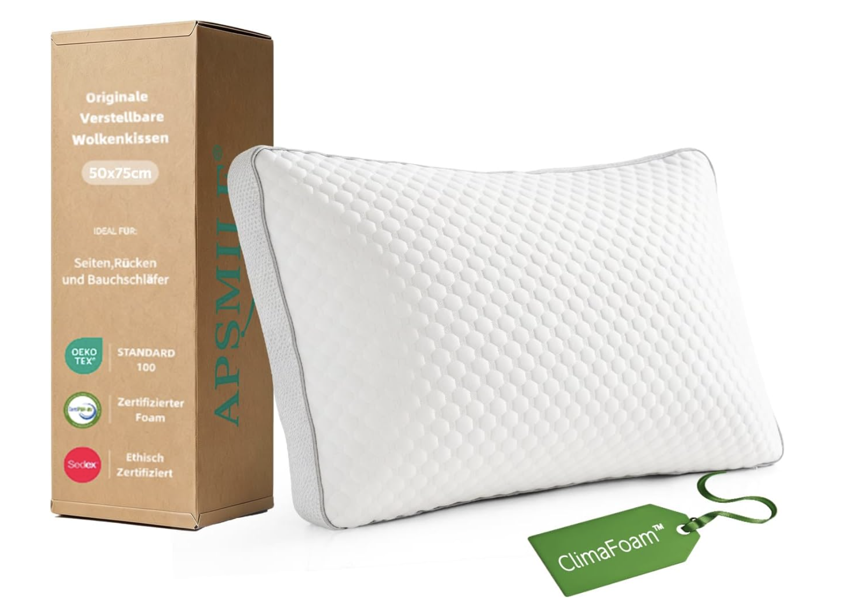 APSMILE - Kopfkissen Memory Foam
