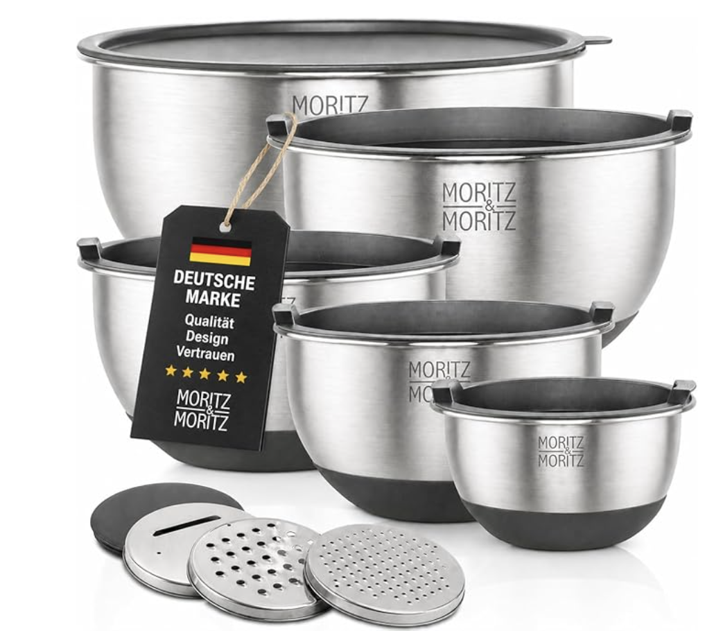 Moritz & Moritz - 5-teiliges Edelstahl-Rührschüssel-Set