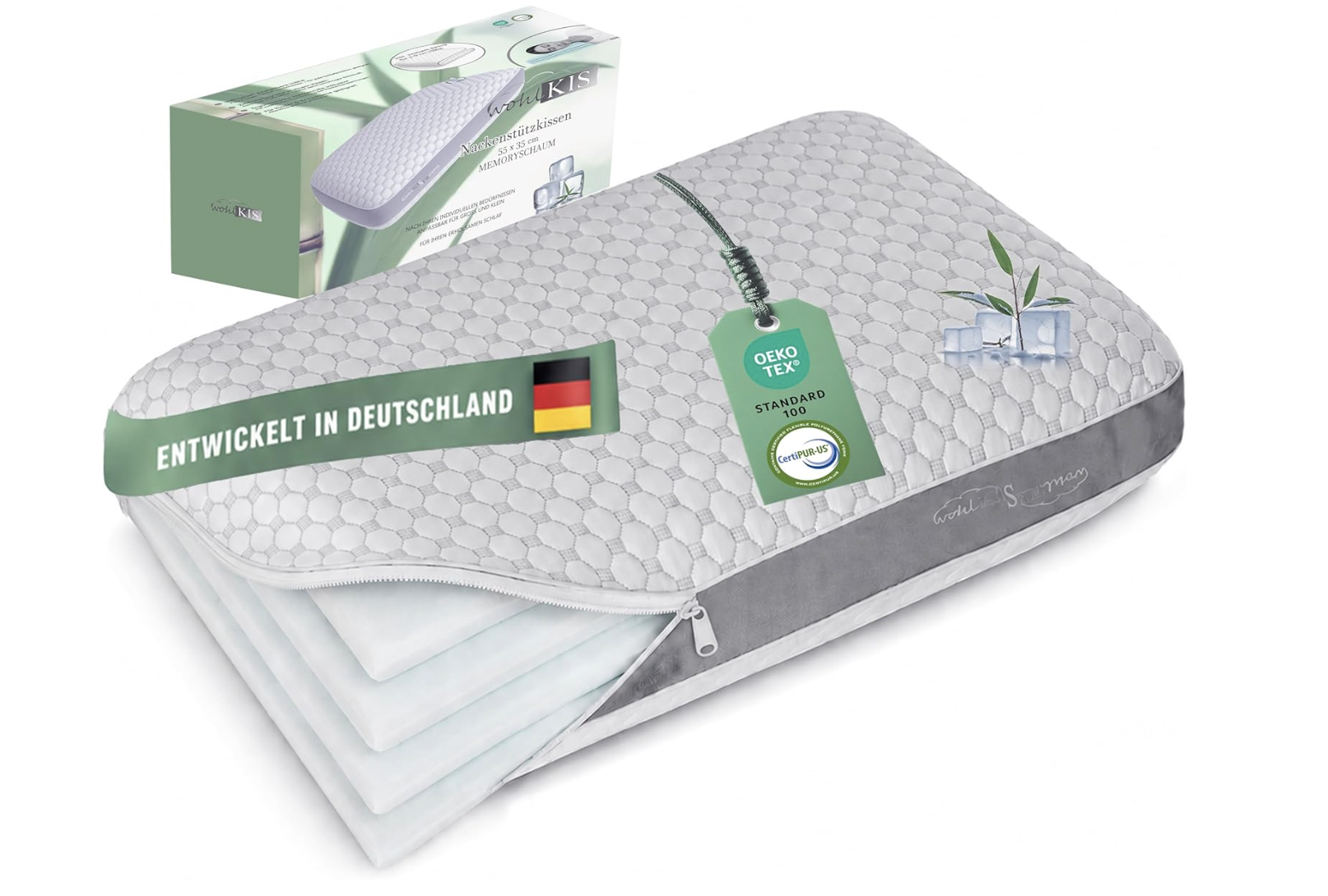 wohlKIS - Nackenkissen Memory Foam