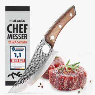 Matsato Küchenmesser Scharf, Klingenlänge 15 cm Profi, Original Kochmesser